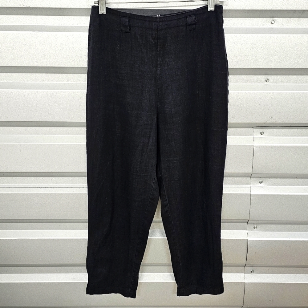 Reformation High-Rise Linen Blend Cropped Capri Coulatte Pants